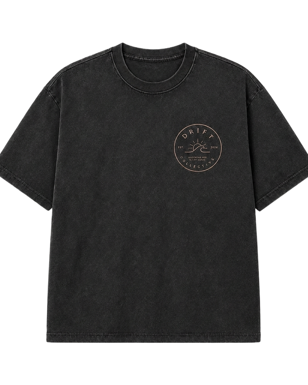 Coastal State of Mind Vintage Black Tee — front